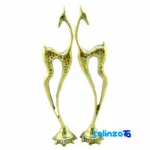 Front view of Brass Deer Figurine Set - Elegant Home Decor design and key details