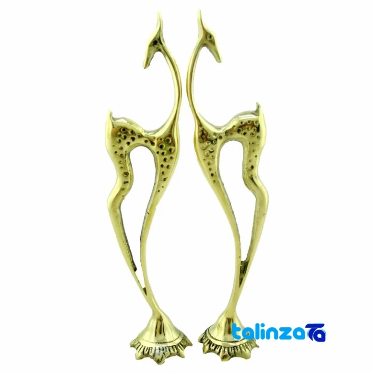 Front view of Brass Deer Figurine Set - Elegant Home Decor design and key details