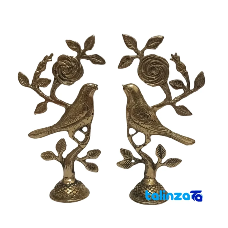 Brass Sparrow Figurine H-1132 Decorative 22x5x20 cm design and key details (Front view)