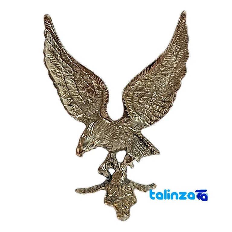 Front view of Eagle Brass Statue Model H-1319 saffron grade and packaging