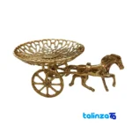 Bronze Carriage Candy Dish Elegant Design - Front view showing and key details