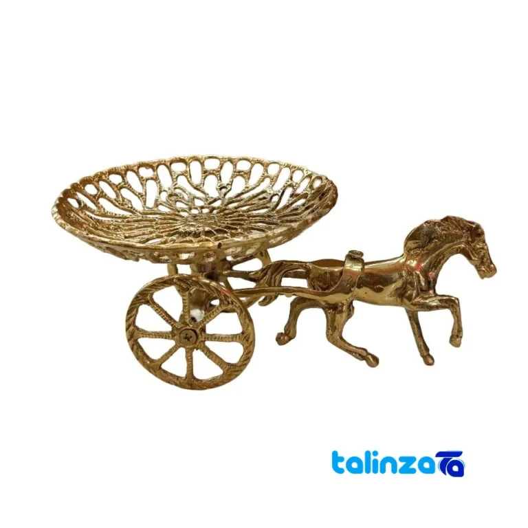Bronze Carriage Candy Dish Elegant Design - Front view showing and key details