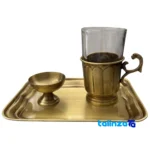Brass Tea Set - Front view saffron grade and packaging