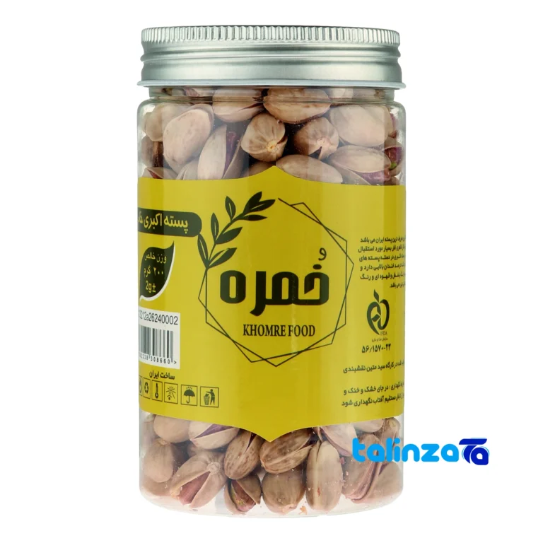Khoram Akbari Pistachios Raw Premium design and key details (Front view)