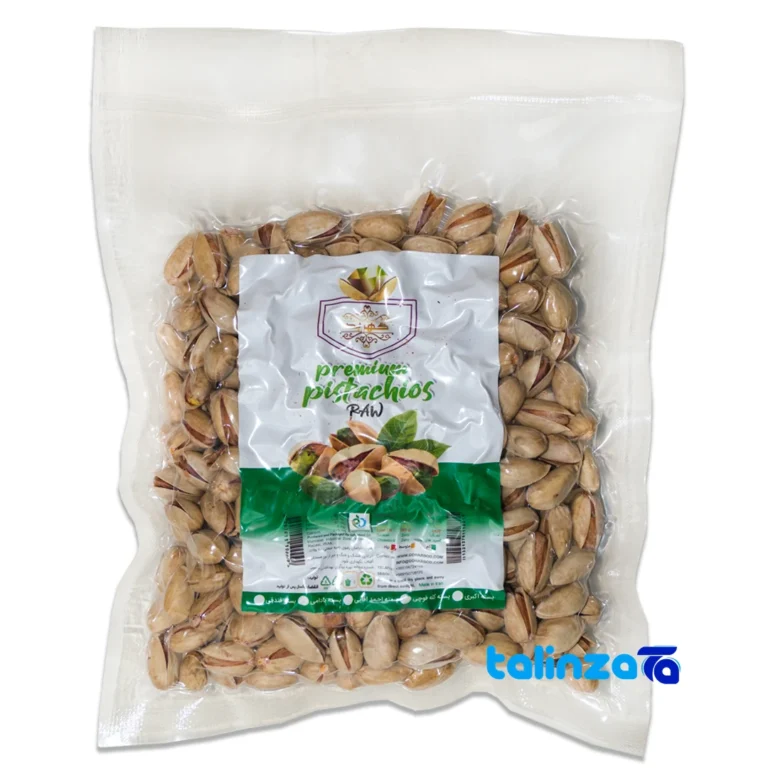 Goharbad Almond Pistachios Raw 400 grams - Top view showing pattern and color tone