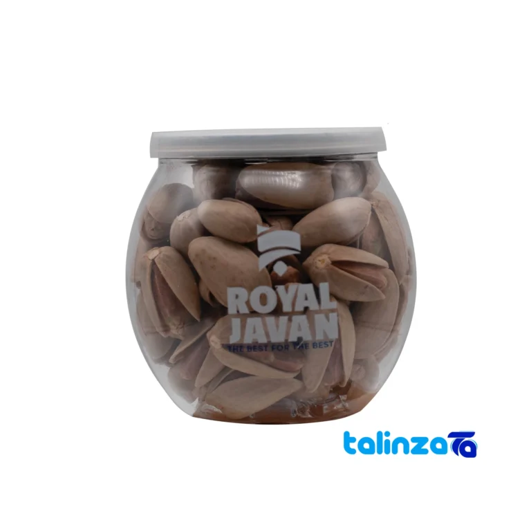 Front view of Royal Javan Natural Raw Pistachios Unsalted design and key details