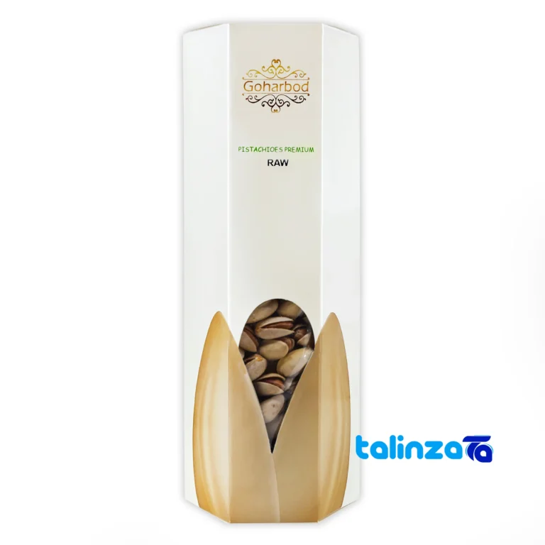 Goharbad Akbari Pistachios Raw 800 grams design and key details (Front view)