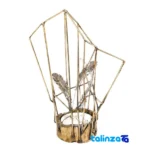 Front view of Royal Crown Brass Sculpture design and key details