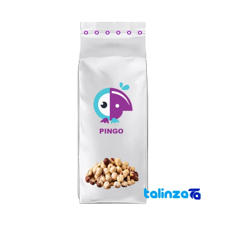 Pingu Raw Hazelnut Kernels - Front view showing design and key details