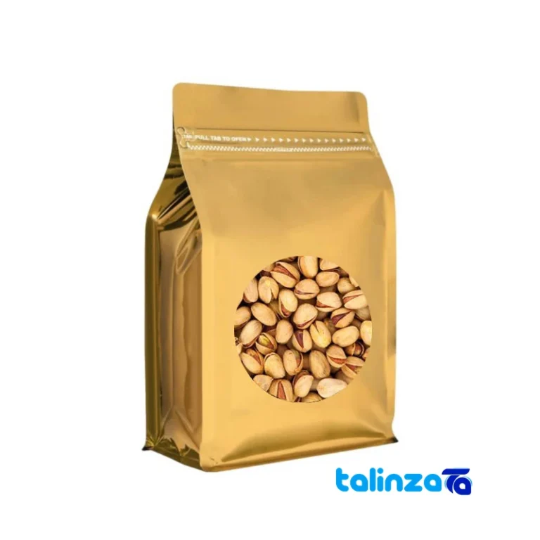 Front view of Hazelnut Salted Pistachios Bulk 1000 grams design and key details