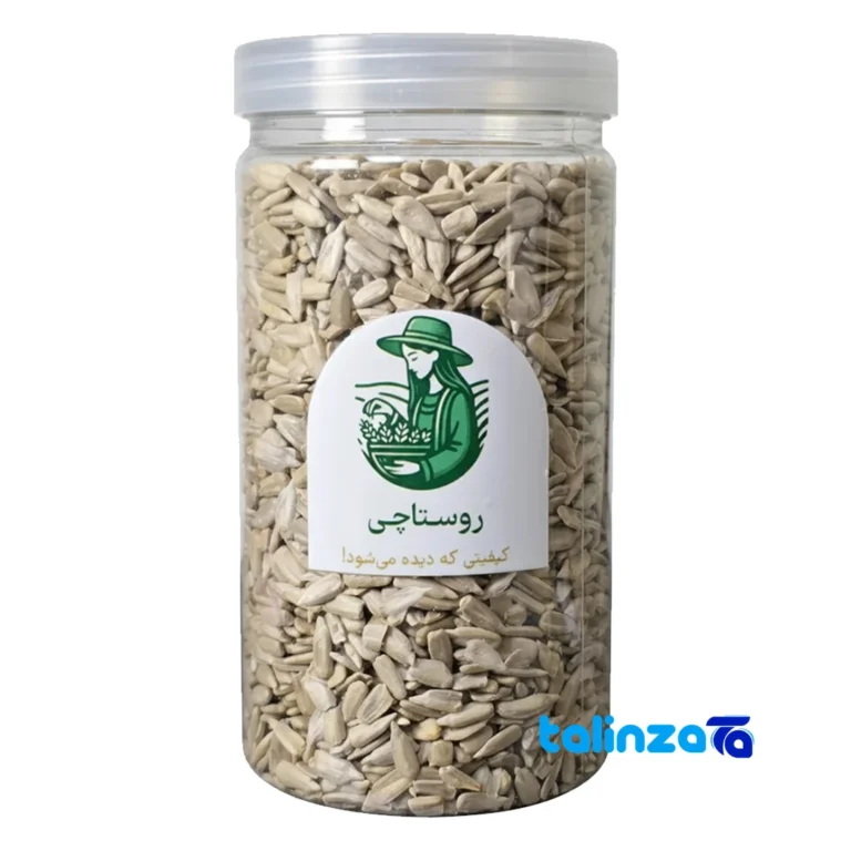 Front view of Roshtachi Raw Sunflower Seeds Kernels Natural Flavor design and key details