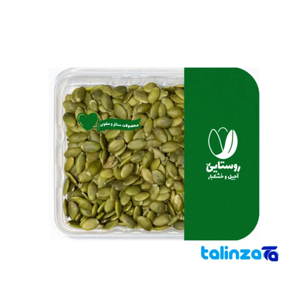 Raw Rustic Pumpkin Seed Kernels 100 grams - Front view showing design and key details