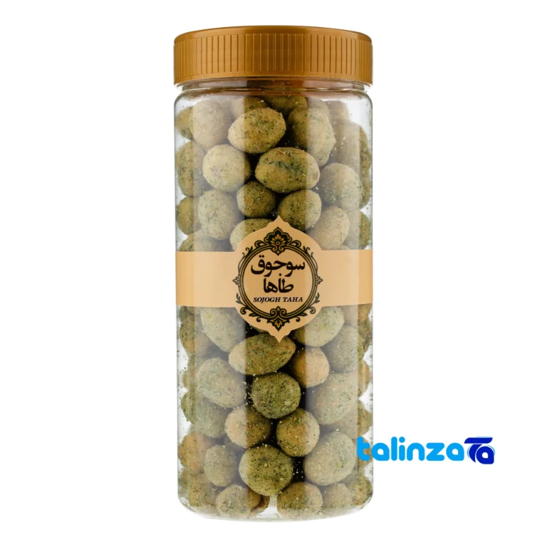 Taha Sujogh Onion Parsley Coated Peanuts - Front view showing design and key details