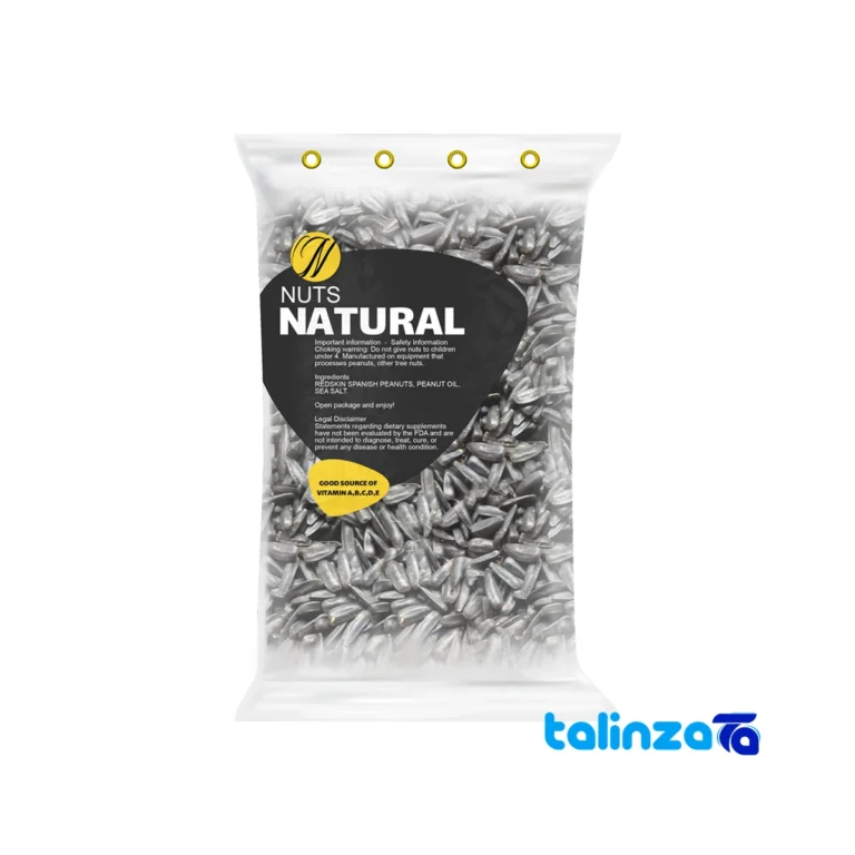 Front view of Natural Sunflower Seeds Snack design and key details