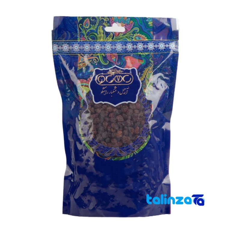 Front view of Akbar Rastgoo Raisins Pluoi Organic 1000 grams design and key details