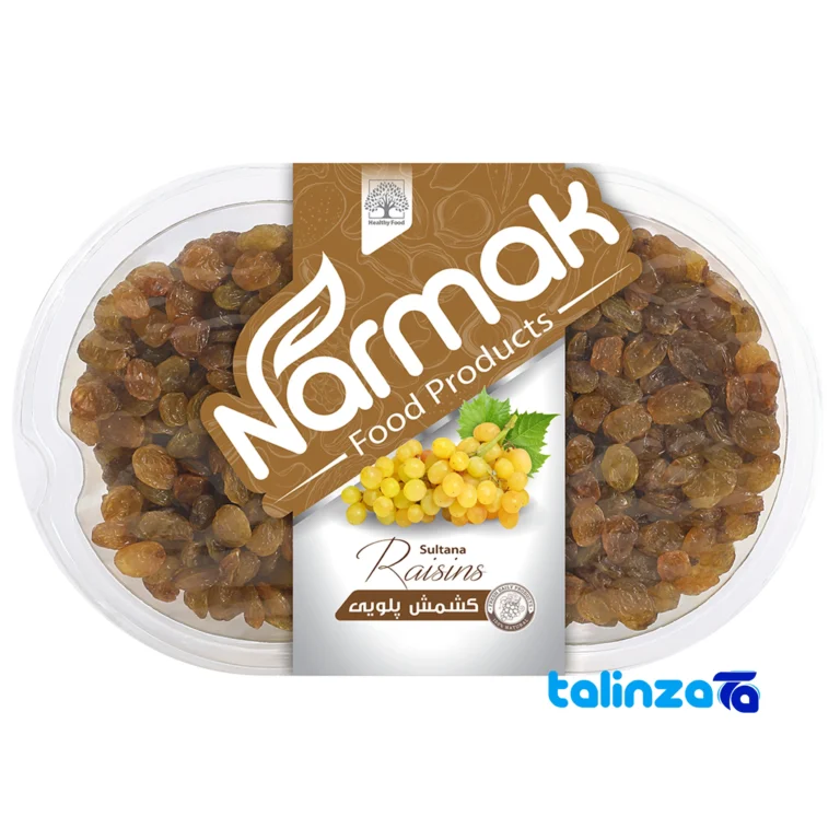 Narmak Seedless Raisins Premium Quality design and key details (Front view)