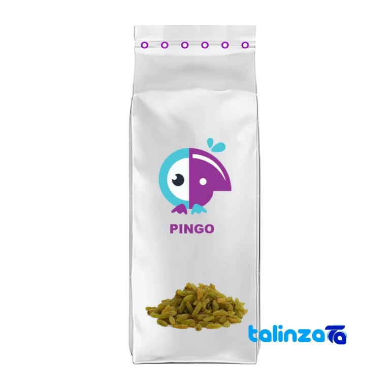 Pingo Green Raisins Seeded design and key details (Front view)