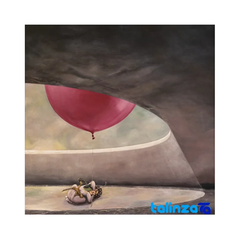 Azadeh Nezamdoost Dream Roof Artwork Painting - Front view showing design and key details