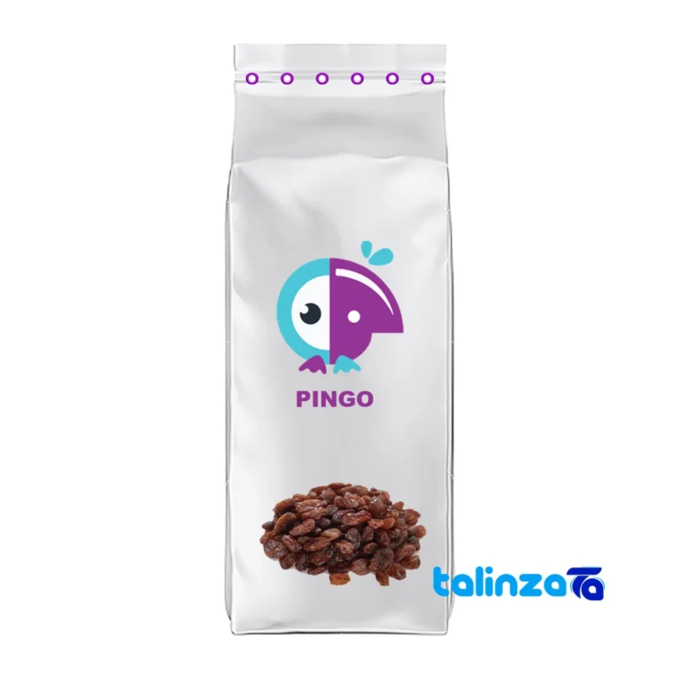 Front view of Pingo Sun-Dried Raisins 8000 grams design and key details