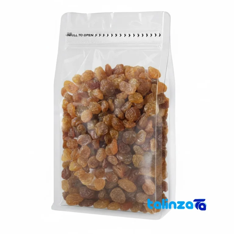 Golden Raisins Premium Snack Delight Sweet design and key details (Front view)