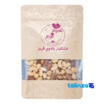Front view of Raw Four-Nut Mix Red Almonds Salted 1000 grams design and key details