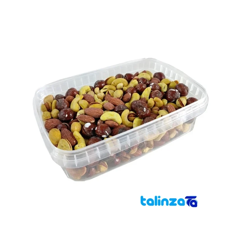 Front view of Premium Four Nut Mix - Savory Delight Grade 1 design and key details