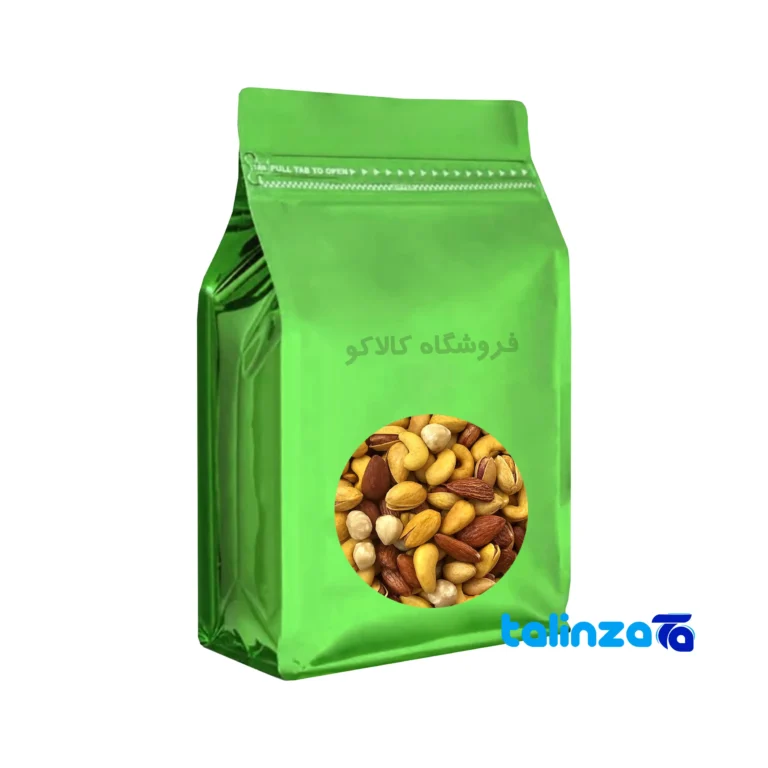 Front view of Kalako Mixed Nuts Salty Blend design and key details