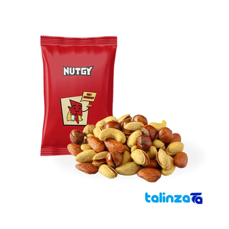 NATGI Four Nut Mix Salty Snack - Front view showing design and key details