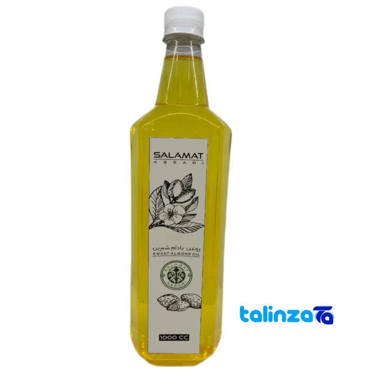 Natural Almond Oil - 1 Liter 980 grams - Front view showing design and key details