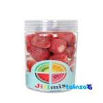 Front view of Jelly Mix Dried Fruit Snack Can design and key details