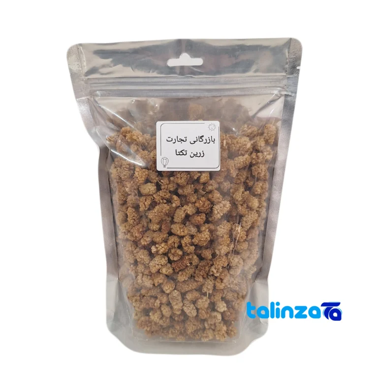Front view of Premium Dried Mulberries - Organic Delight design and key details