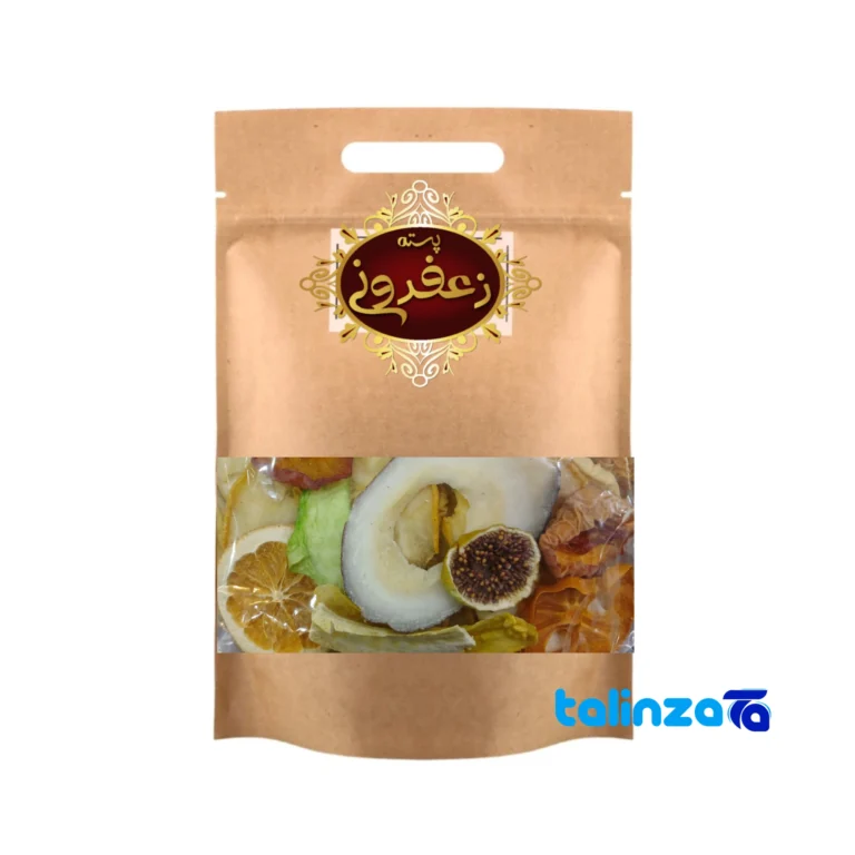 Front view of Mixed Dried Fruit Snack - Organic Delight design and key details