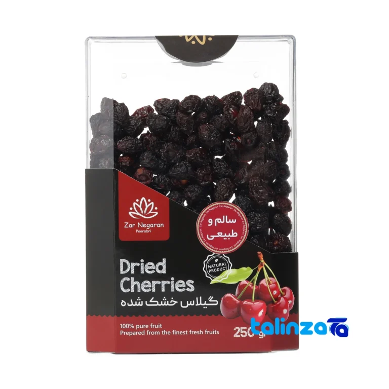 Zarangan Dried Cherries Organic - Front view showing design and key details