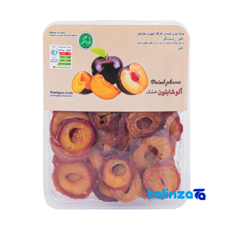 Akbar Rastgoo Dried Plums Organic Delight - Front view showing design and key details