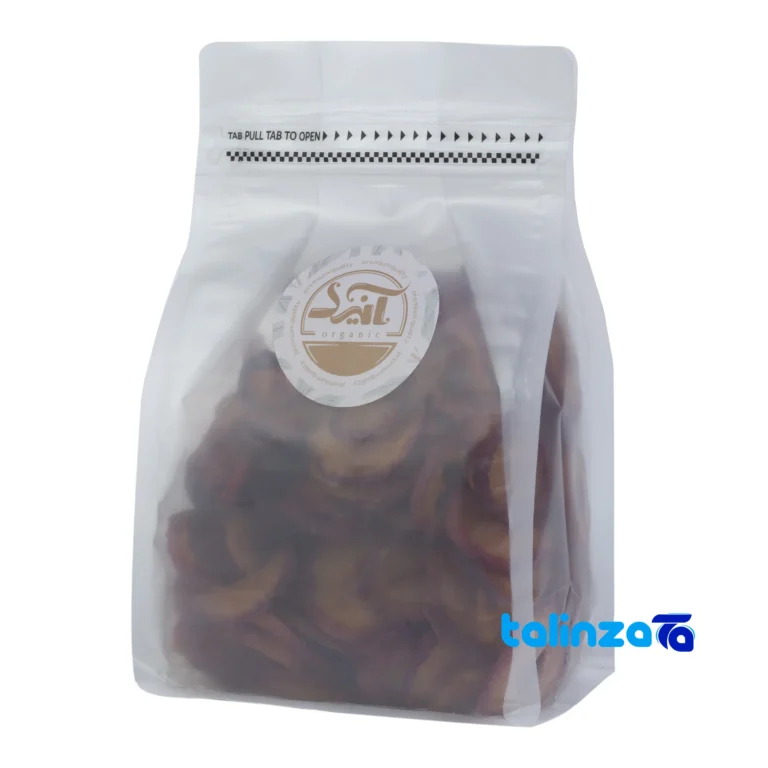 organic dried plums - Front view design and key details