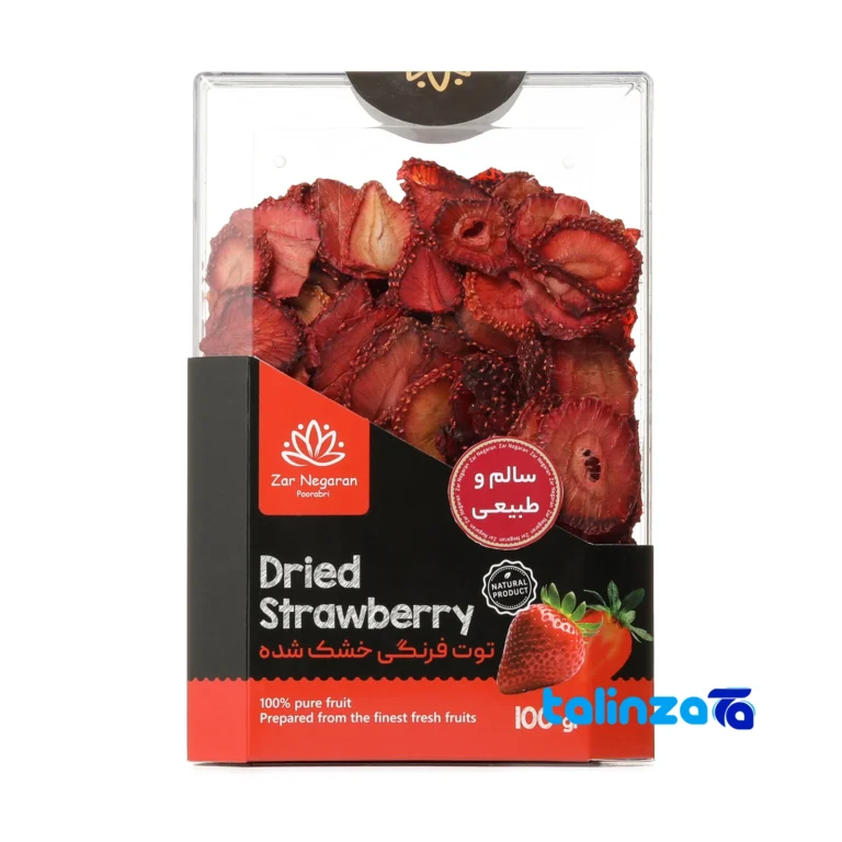 Front view of Zar Dried Strawberries Organic Delight design and key details