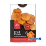 Zarngaran Dried Peach Slices Organic 300 grams - Front view showing design and key details