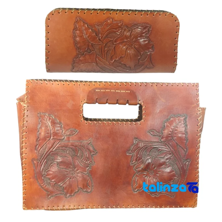 R24 Handmade Women's Handbag with Wallet - Front view showing design and key details