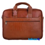 handmade leather handbag - Front view design and key details