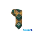 Paryzad Tie Handcrafted Blue Stitching design and key details (Front view)
