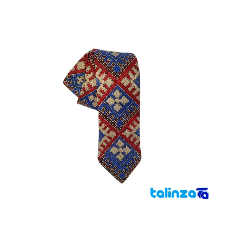 Parizad Tie Bloch Design Unique Style - Front view showing and key details