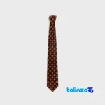 Handcrafted Men's Tie Floral Design - Front view showing and key details