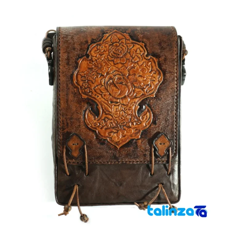Front view of Handmade Women's Crossbody Bag Rose Design and key details