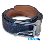 Ziko Belt 4101 Natural Leather Handmade Design Kurdistan - Front view showing and key details