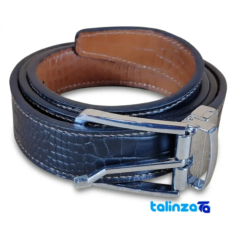 Ziko Belt 4101 Natural Leather Handmade Design Kurdistan - Front view showing and key details