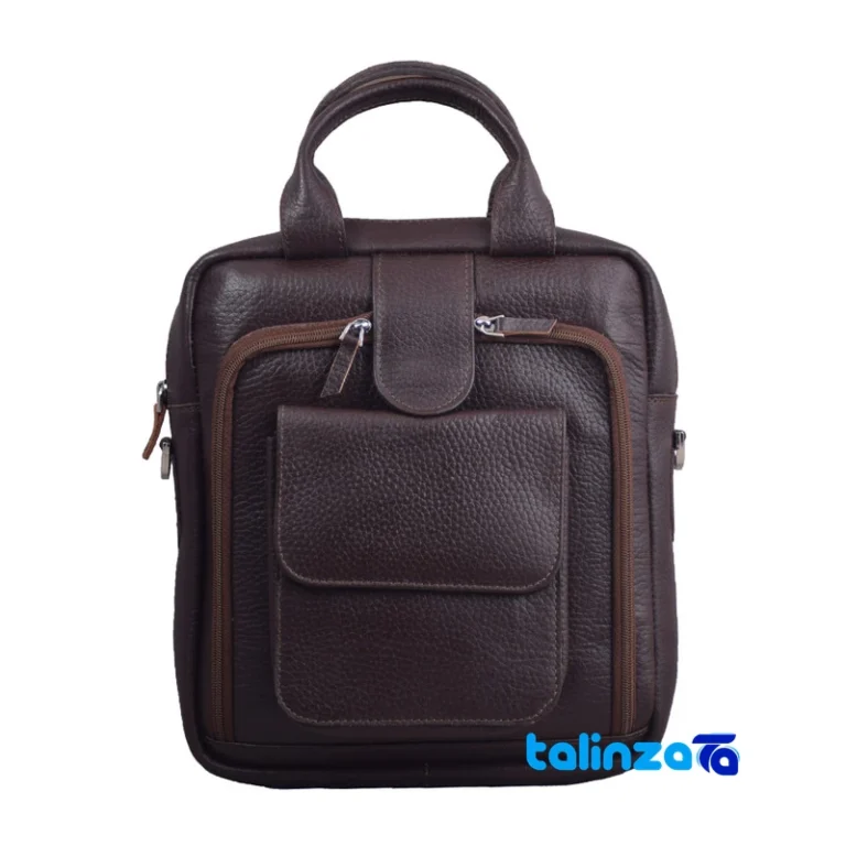 ER-2850 Handmade Leather Shoulder Bag for Men Tehran design and key details (Front view)
