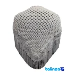 Front view of Handcrafted Women's Shawl Floral Basket Design and key details