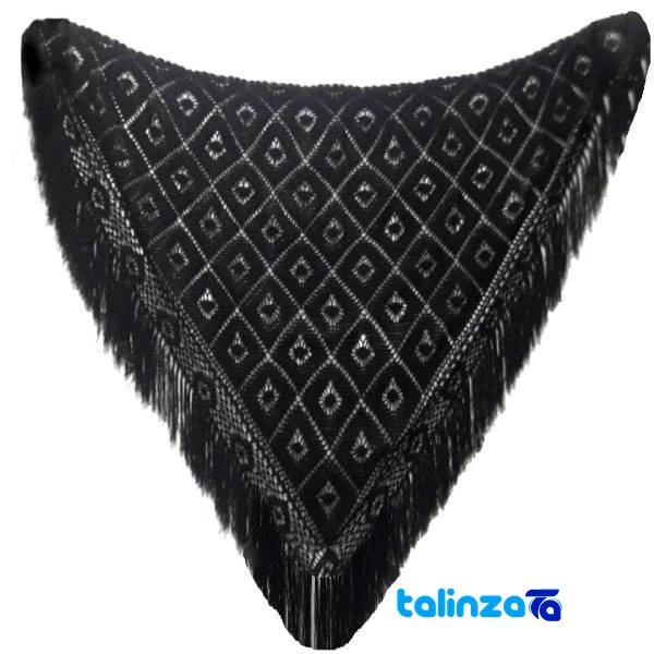 Handcrafted Women's Shawl - Front view design and key details