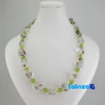 Quartz & Peridot Women's Necklace Adjustable Closure design and key details (Front view)