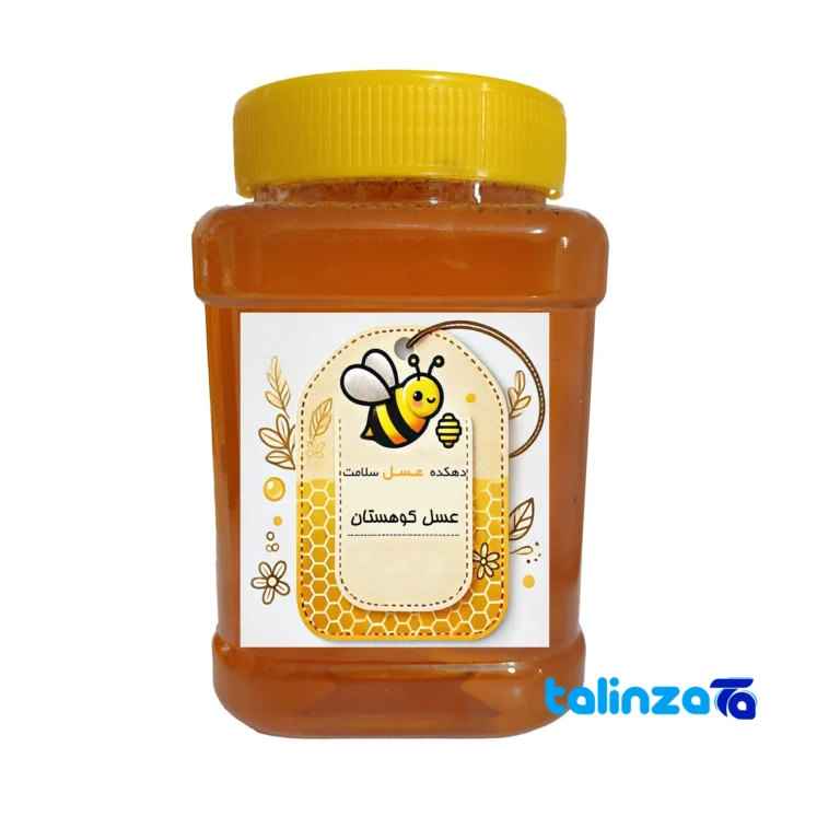 Dehkadeh Honey Mountain Natural Dark Amber - Front view showing design and key details